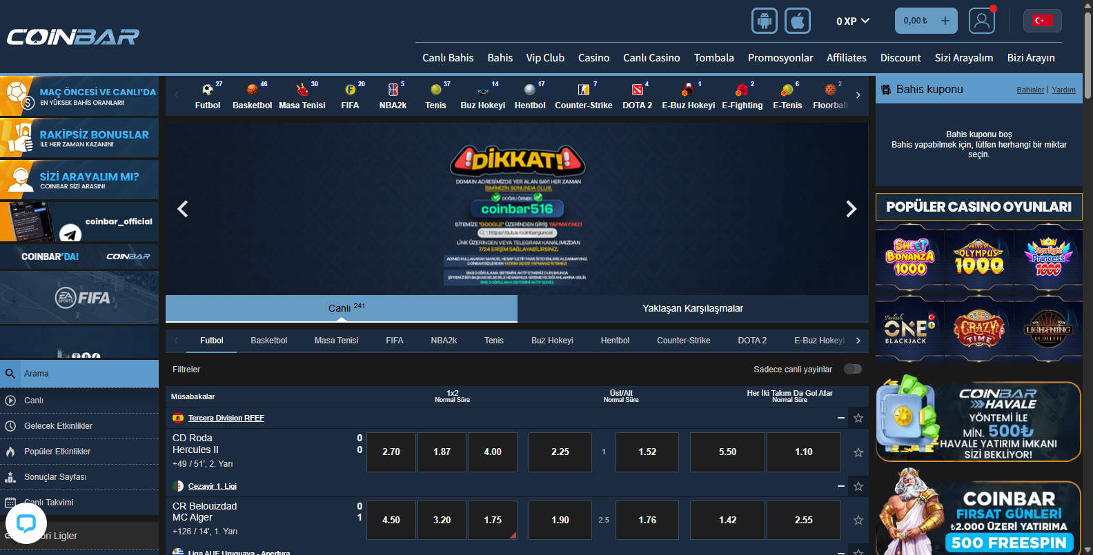 Coinbar Mobil Giriş Adresi